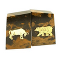 Marble Bookends - Stock Market
